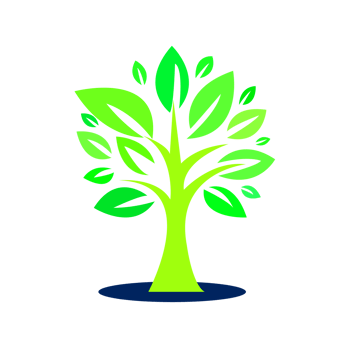 green tree logo with leaves png