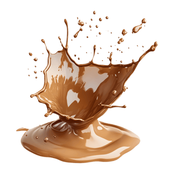 Brown Chocolate Paint Wave with Smooth, Flowing Motion, Ideal for Product Banner or Social Media Post, Isolated on a Transparent Background png
