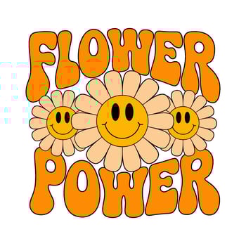 Flower power is the idea of using the power of flowers to bring happiness and positivity to the world vector