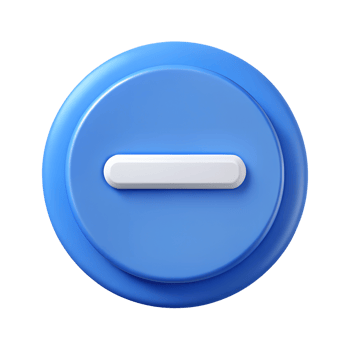 Minus White 3d icon button in a round circle Math symbol Clipping Path Cut Out Transparent png