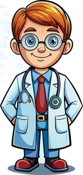Cartoon doctor illustration vector