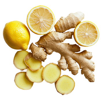 Lemons and ginger transparent background png