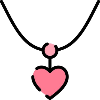 Clipart heart necklace clipart vector