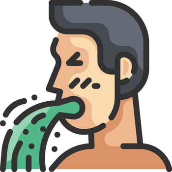 A man is drinking water from a bottle vector