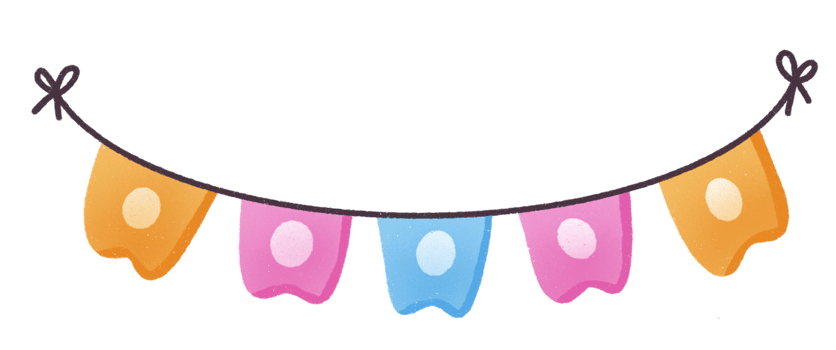 cute hanging flag banner png