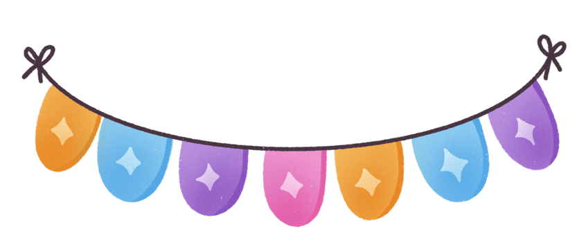 cute hanging flag png