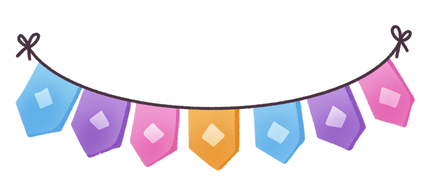 bunting cute hanging flag png
