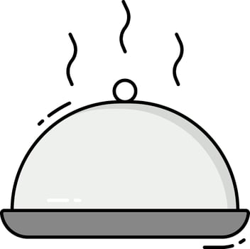 A cloche with a lid on top of it vector