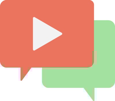 A player icon with two speech bubbles vector