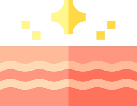A flat icon of a wave and a star vector