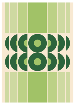 Green Mid-Century Abstract Art png