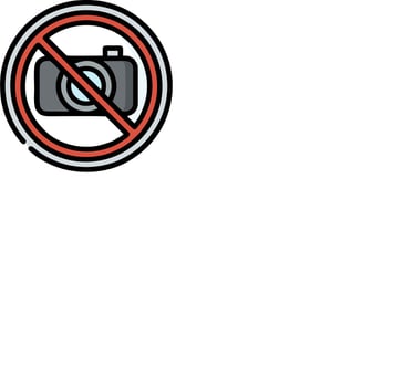 No photography sign illustration vector