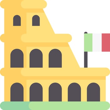 Colosseum italy icon vector