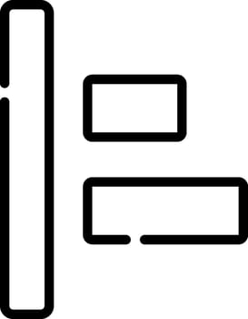 A black and white icon of a square vector