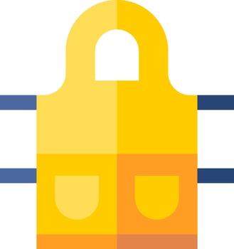 A yellow bag with a blue handle vector