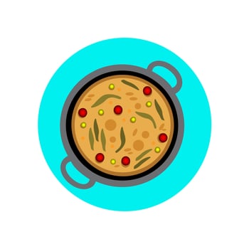 fruit compote in the pan vector