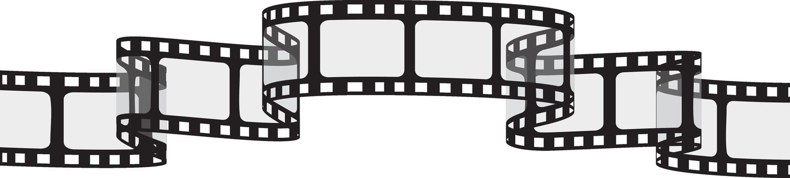 film strip icon isolated on transparent background. tape photo film strip frame vector