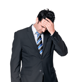 Businessman Facepalm Isolated on Transparent Background png