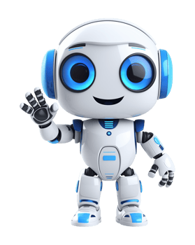 Cute AI Robot Chatbot Assistant Isolated on Transparent Background png