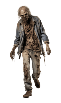 Zombie Walking Isolated on Transparent Background png