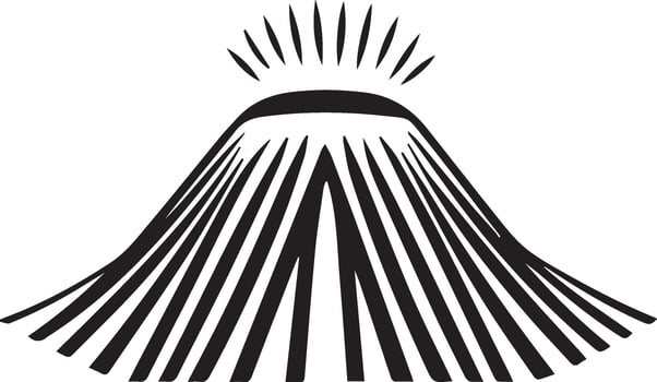 a black and white image of a hat with a crown on it vector