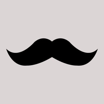 Mustache. Black silhouette of adult man mustaches.Father's day illustration. vector