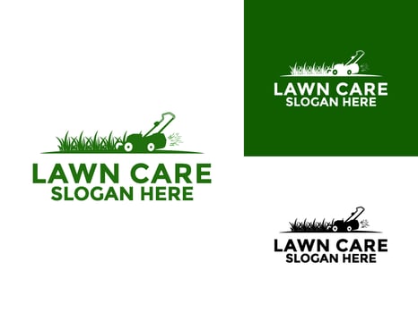 Lawn care logo design , landscape, grass concept logo design template vector