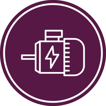 Engine Line Circle Icon vector