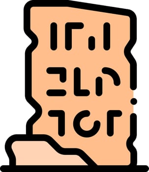 An ancient egyptian tablet with the word vector