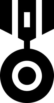 A black and white logo of a black and white circular object vector