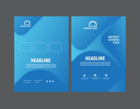 Abstract business flyer design template vector