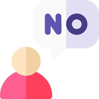 No chat icon vector