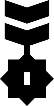 A black and white image of a military rank vector