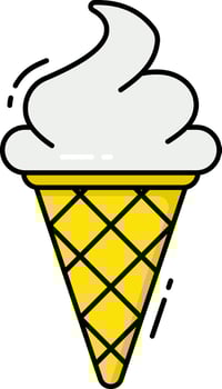 Ice cream cone icon illustration vector