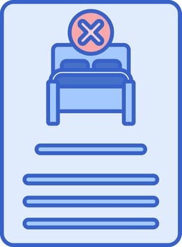 A bed with a cross and a bed sheet vector