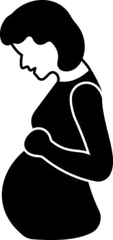 Pregnant woman silhouette clip art vector