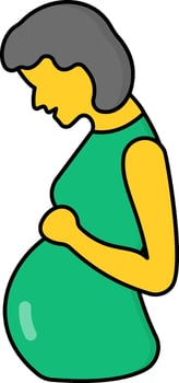 Pregnant woman clip art vector