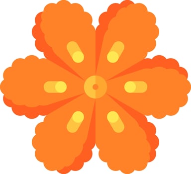 Orange flower clipart vector