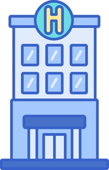 Hospital building icon illustration design vector