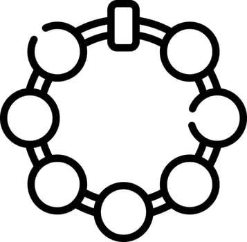 A circle with four circles in it vector