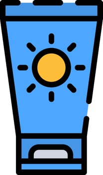 Sun cream icon vector