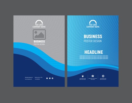 Business Poster Design Template on both sides vector