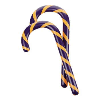 3d rendering halloween icon concept. 3d render candy cane png