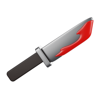 3d rendering halloween icon concept. 3d render bloody knife png