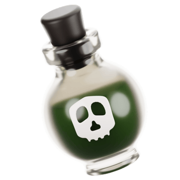 3d rendering halloween icon concept. 3d render poison png