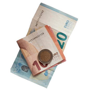 Euro currency banknotes background. European paper money backdrop with 10 and 20 euros bills. png