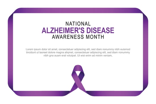 National Alzheimer's Disease Awareness Month background. vector