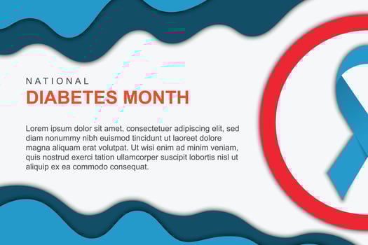 National Diabetes Month background. vector