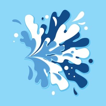 blue water splash liquid background vector