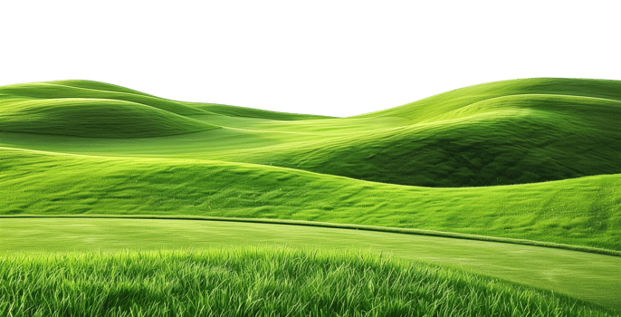 Golf Field Landscape Isolated on Transparent Background png